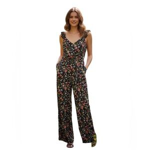 LOFT Multicolor Floral Jumpsuit